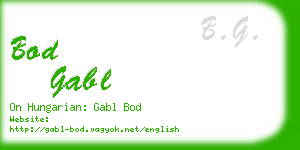bod gabl business card